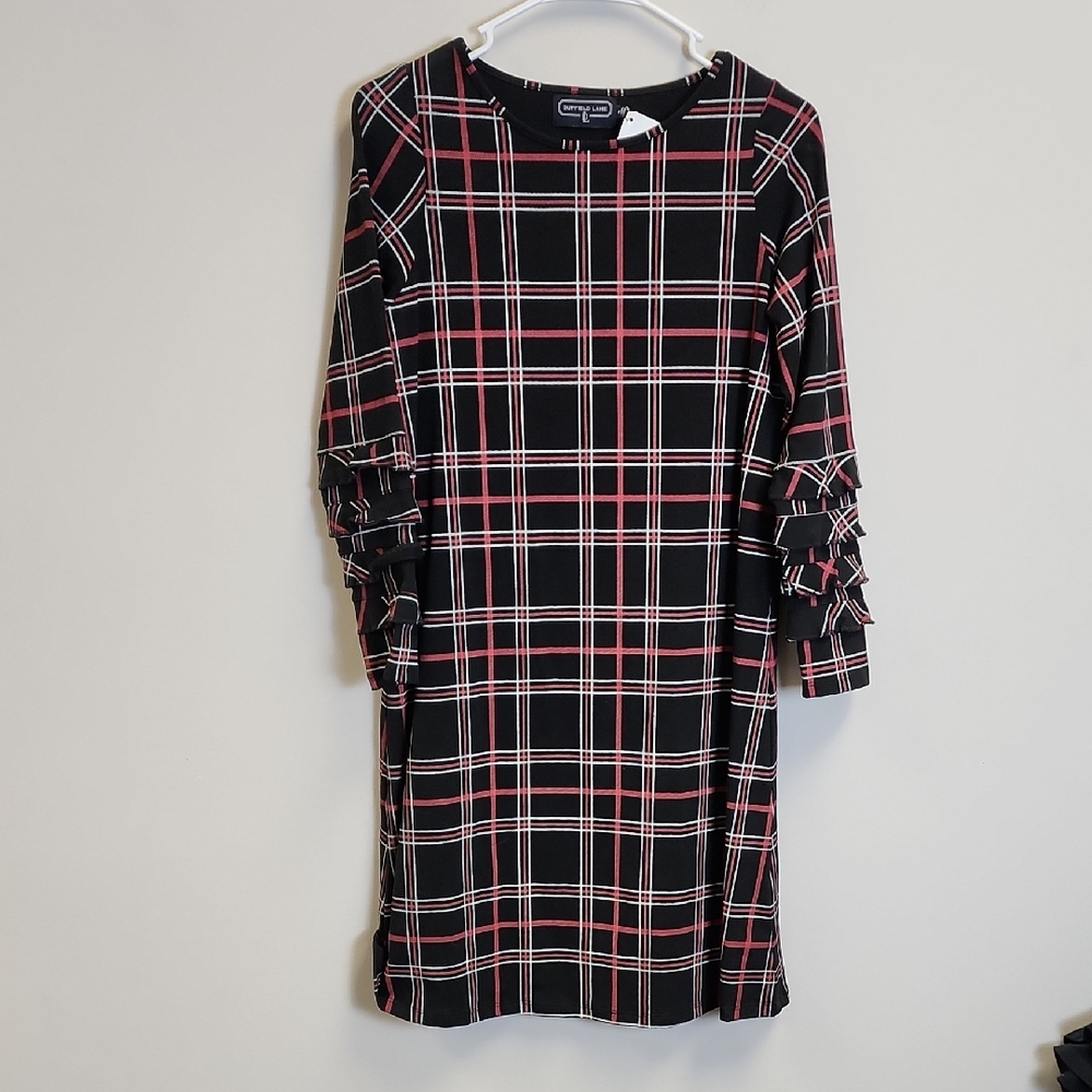 Duffield Lane Black and Red Checkered Dress